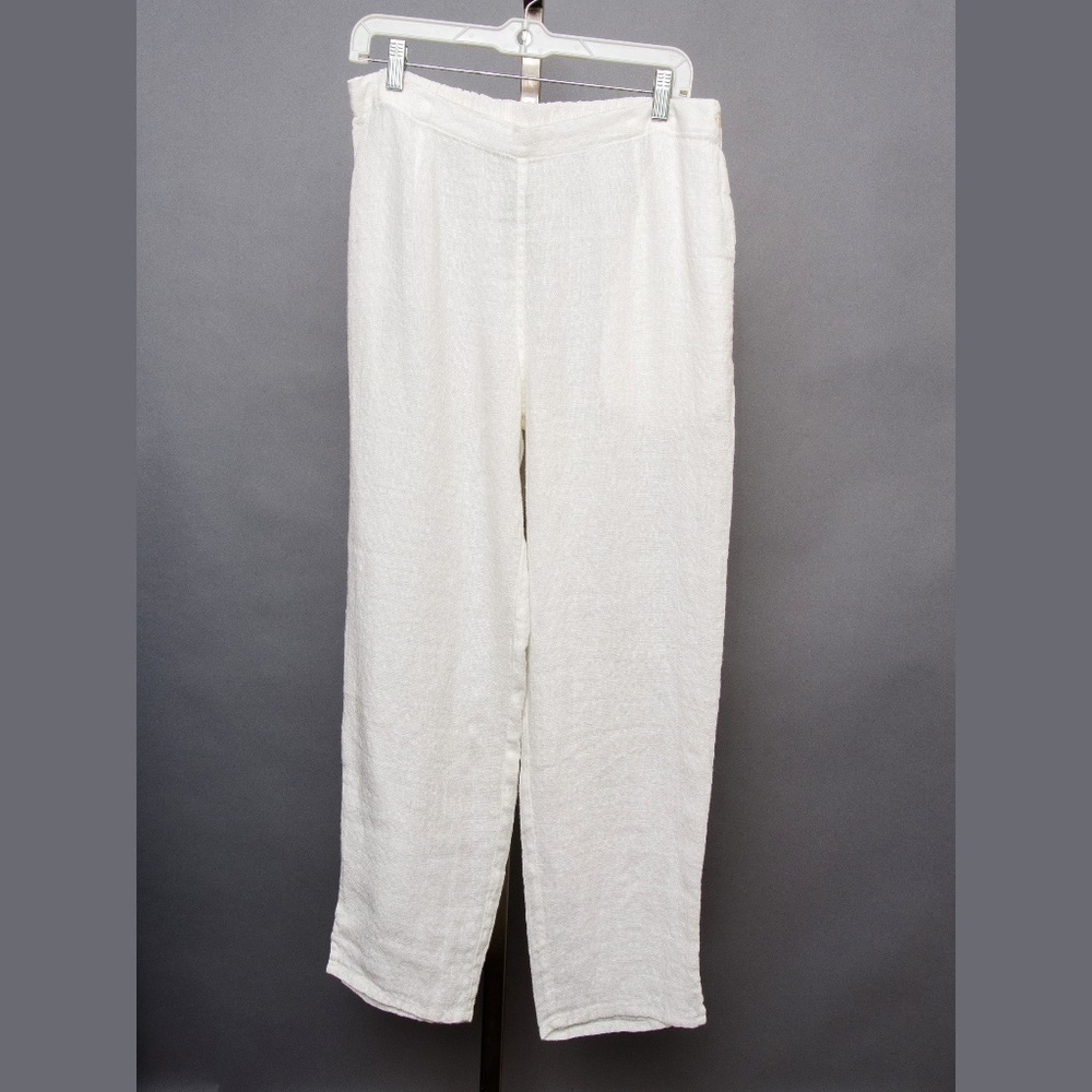 Flax linen S casual pants white breathable NWOT